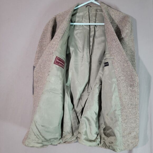 Vintage Levis Strauss Wool Tweed Blazer Lg Sports Coat Elbow Patches Herringbone - Picture 8 of 16